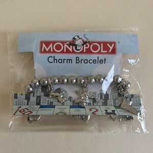 HASBRO Monopoly Silver To e Beaded Charm Bracelet NIP